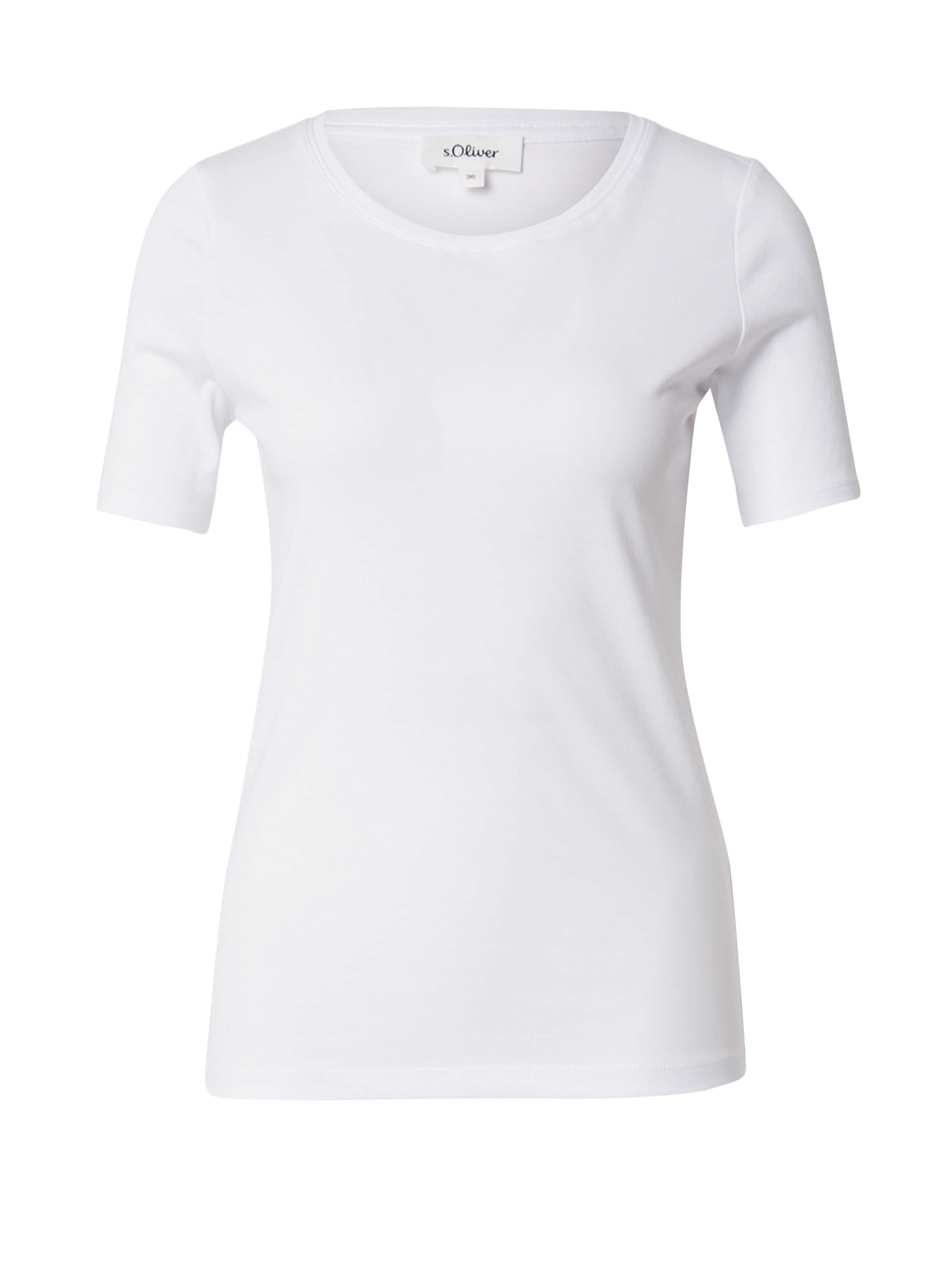 s.Oliver Μπλουζάκι σε λευκό: μπροστά