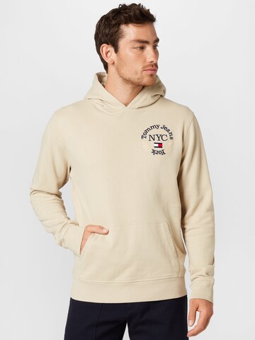 Tommy Jeans Sweatshirt 'Timeless Circle' in Beige: front