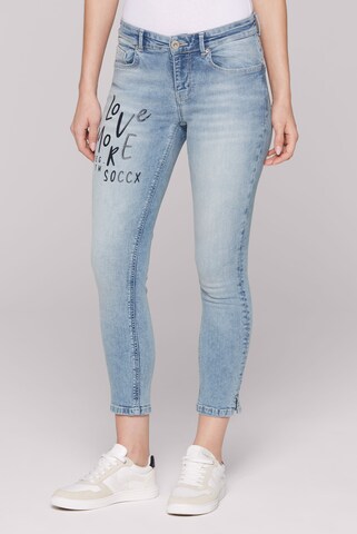 Soccx Slim fit Jeans in Blue: front