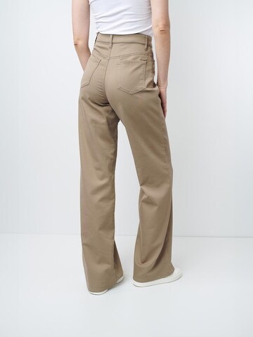 Wide leg Jeans '6288' di W. Wegener in beige