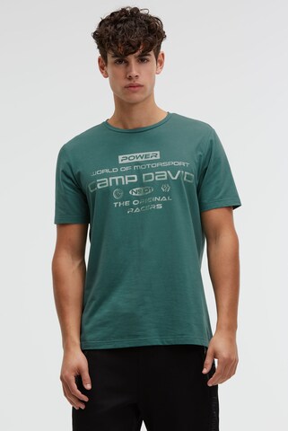 CAMP DAVID Shirt in Green: front