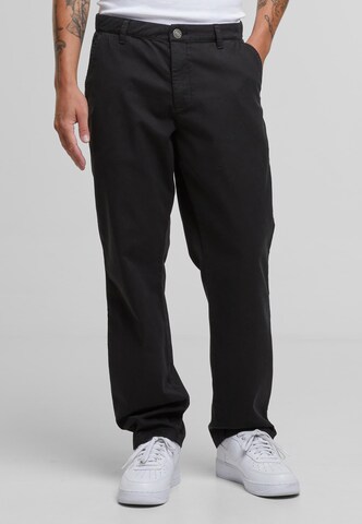 Loosefit Pantaloni chino di Urban Classics in nero: frontale