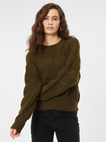 Pullover 'CORNELIA' di PIECES in verde: frontale