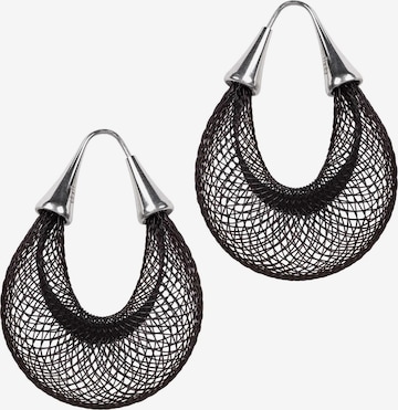 Gretchen Ohrringe 'Vlum Loop' in Schwarz: Vorderseite