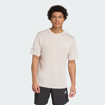 ADIDAS PERFORMANCE - Camiseta funcional 'Essentials Holiday' en beige: frente