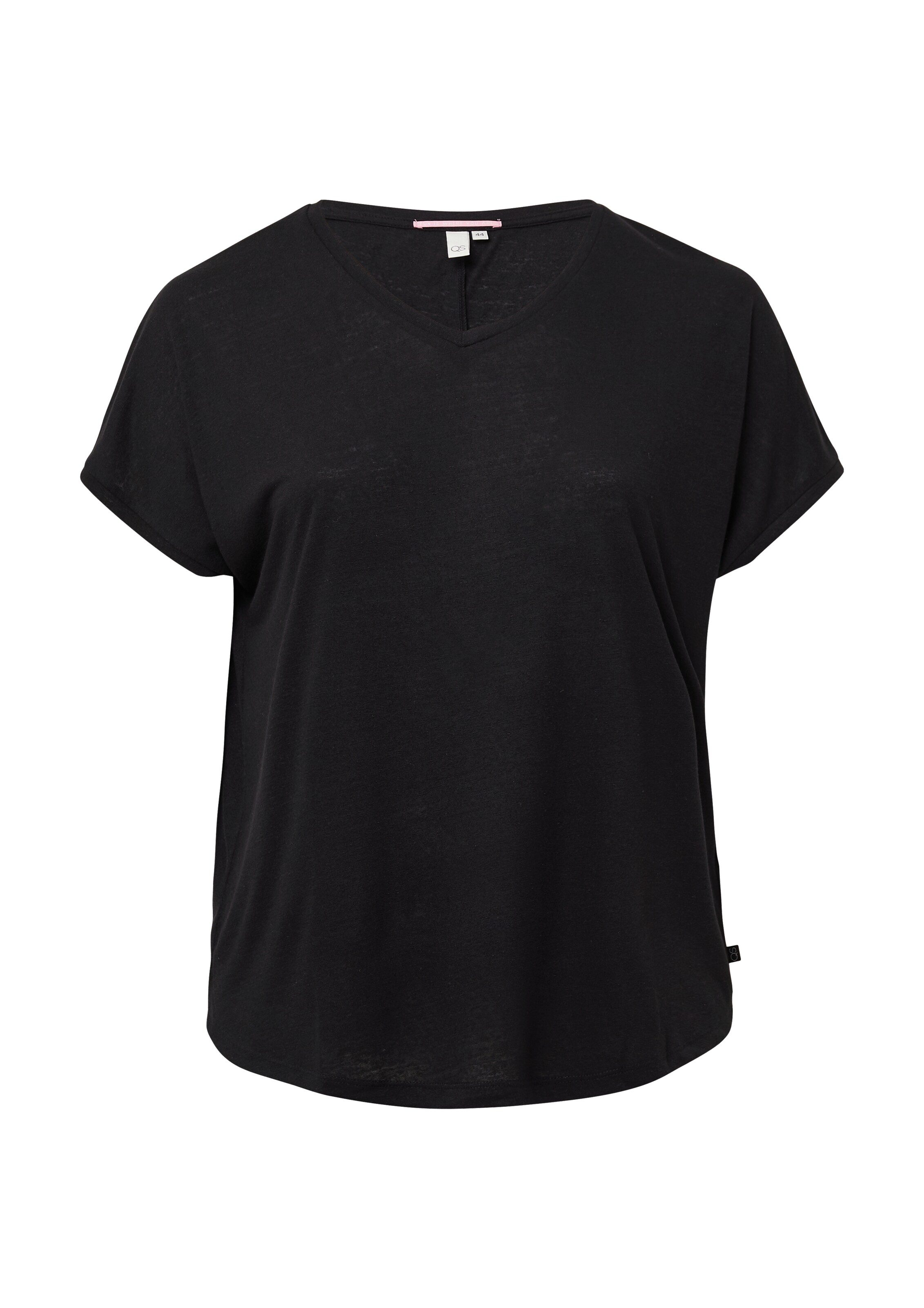 QS Shirt in Zwart: voorkant