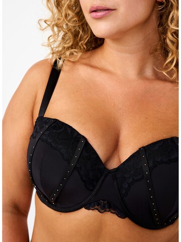 Devoted by Zizzi Balconette BH 'Lsasi' in Schwarz