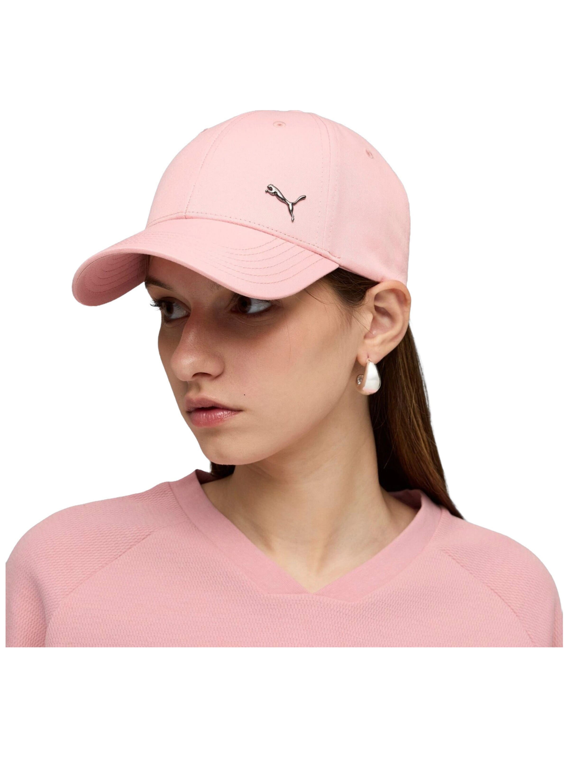 PUMA Sportpet 'Puma Ess Metal Cat Bb Cap' in 54-64 in de kleur Pink, Productweergave