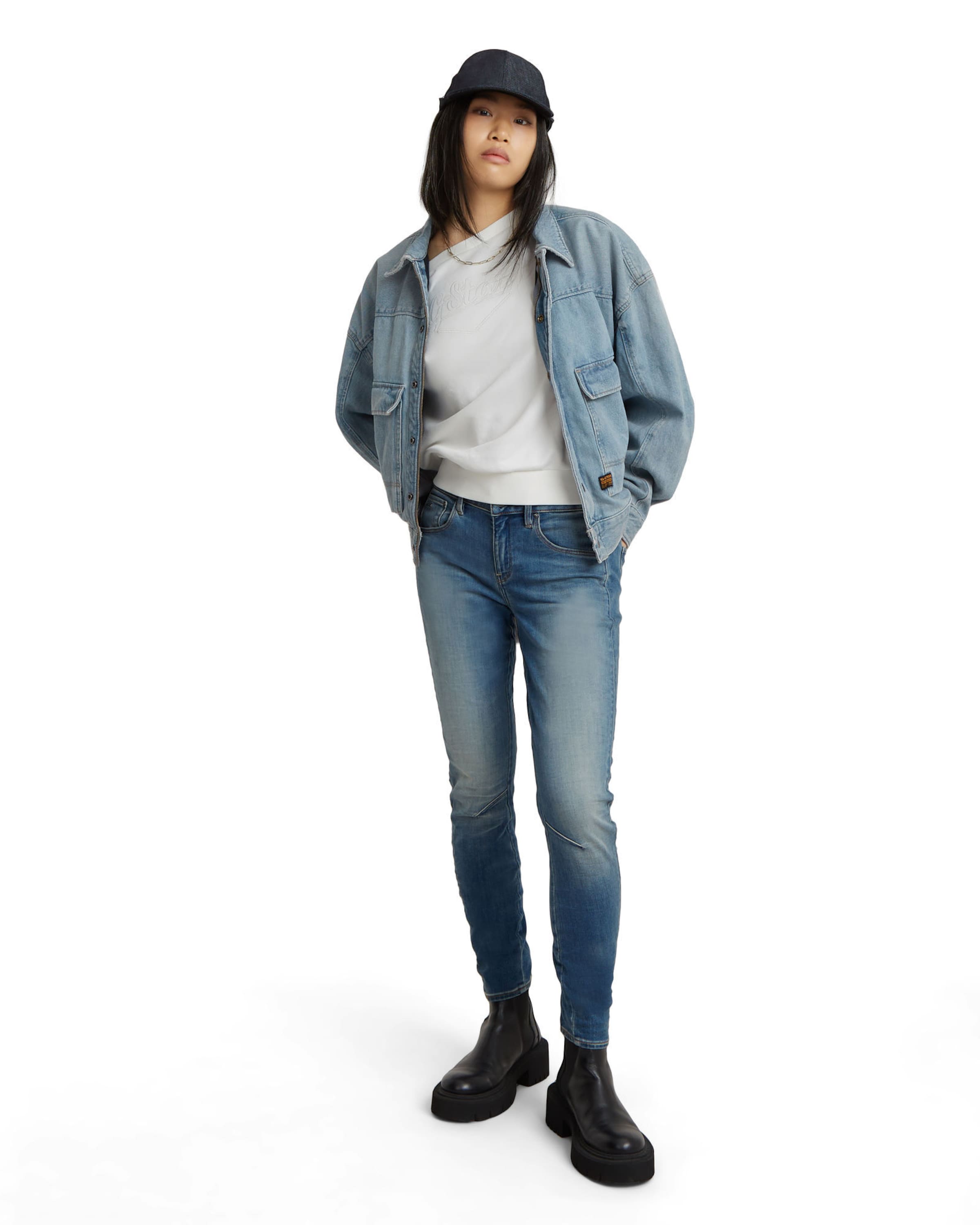 G-STAR Skinny Kavbojke 'Arc 3D' | modra barva