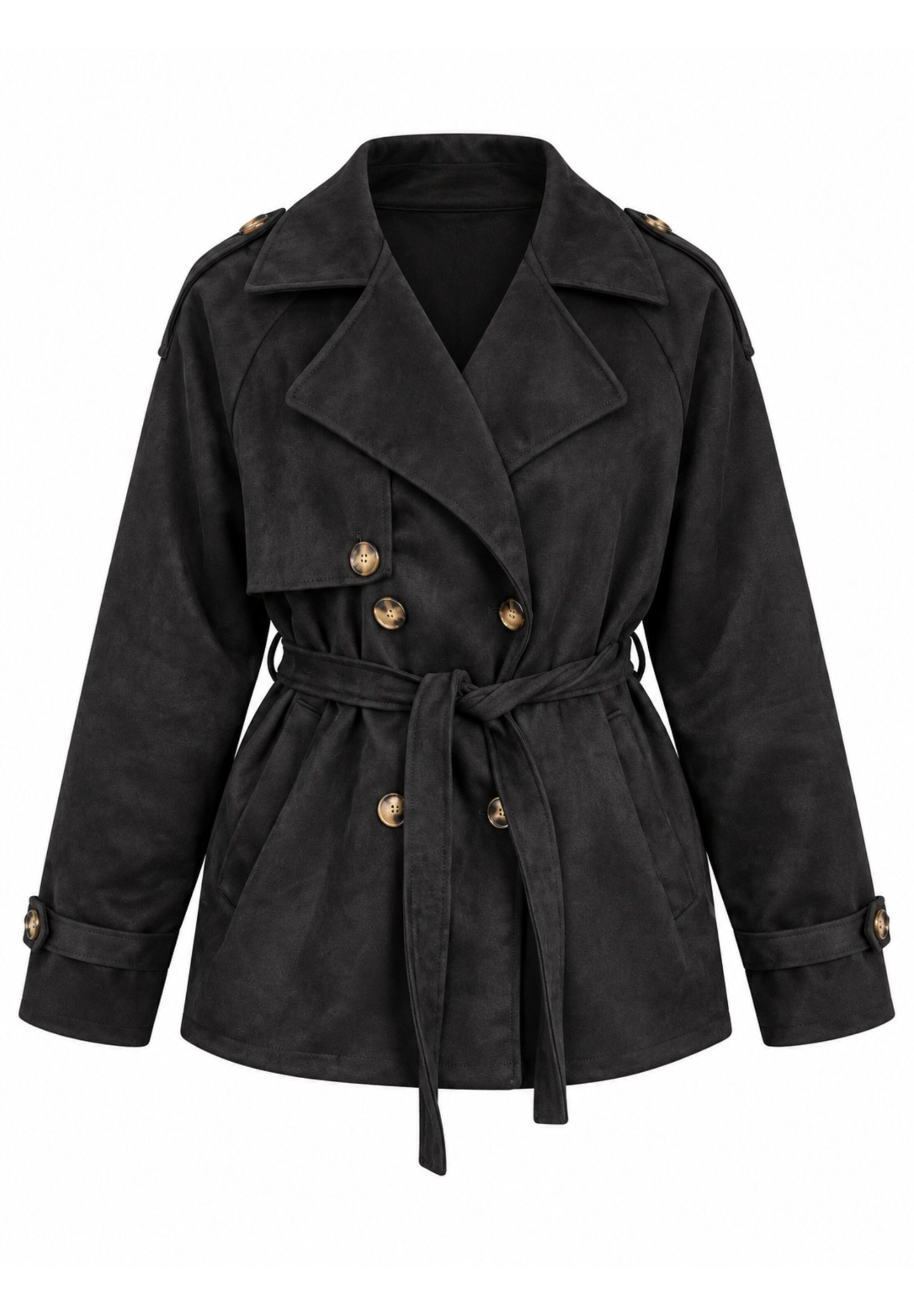 Elara Between-seasons coat in Black: front