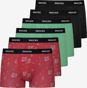 SNOCKS - Calzoncillo boxer en verde: frente