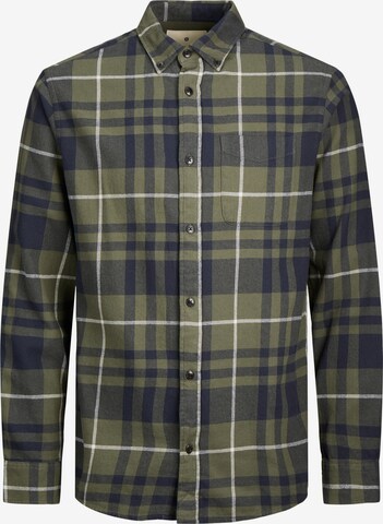 Coupe regular Chemise 'Brook' JACK & JONES en vert : devant