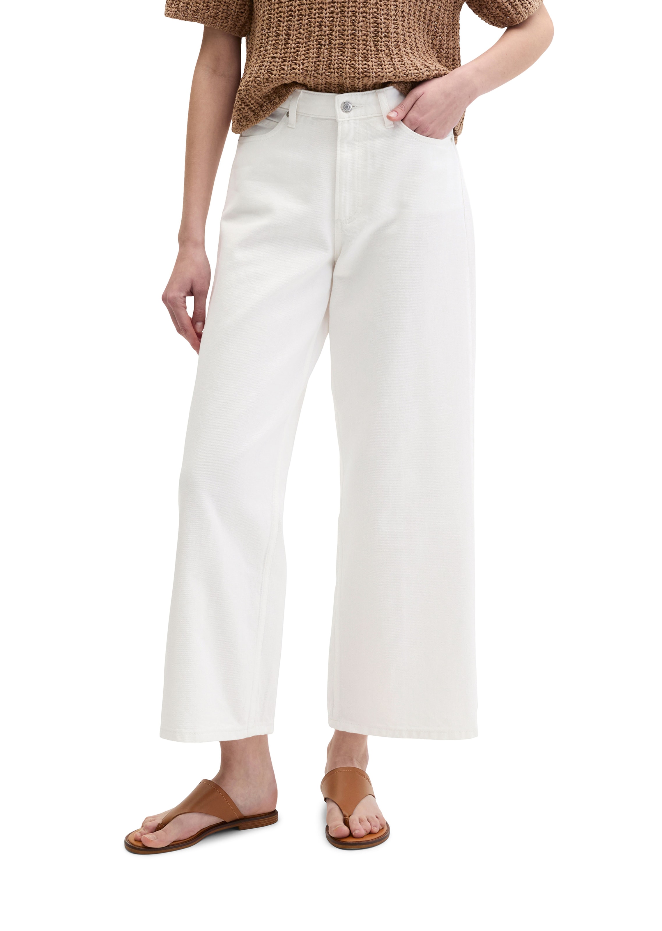 Marc O'Polo Wide leg Jeans 'Tolva' in Wit