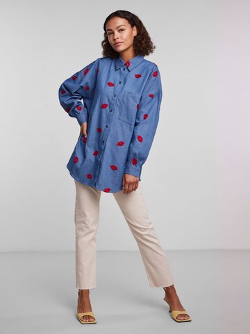 PIECES Blouse 'MELLI' in Blauw