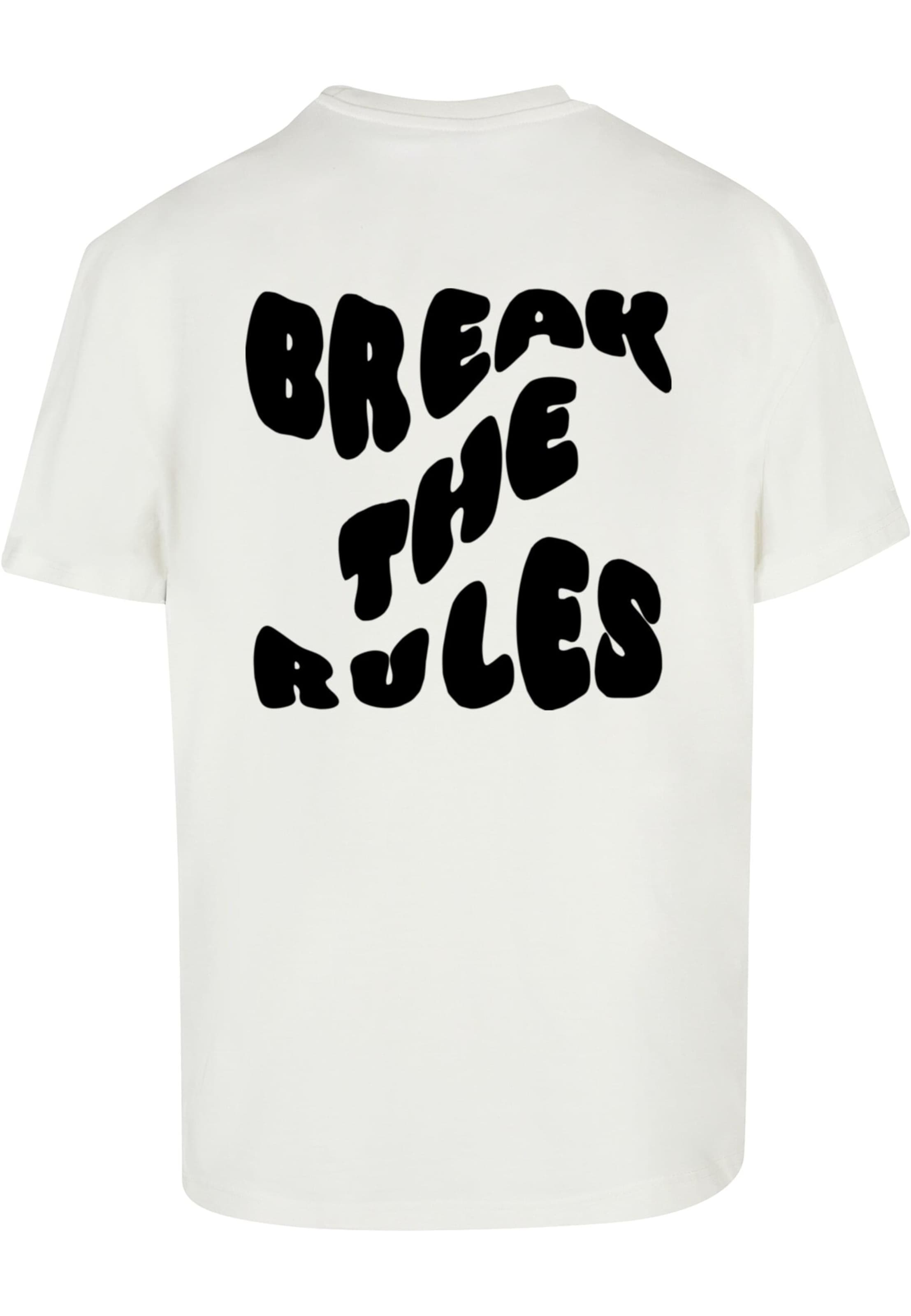 Merchcode Тениска 'Break The Rules' в бяло