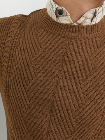 JACK & JONES Sweater 'Carter' in Brown