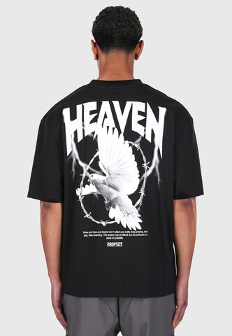 Dropsize Tričko 'Heaven Dove' – černá: přední strana