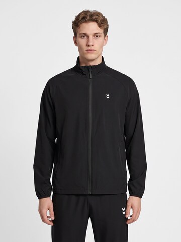 Hummel Sportsweatshirt in Zwart: voorkant