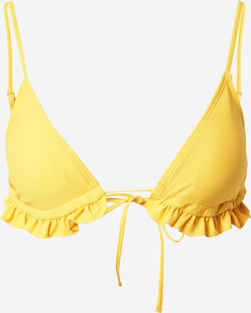 River Island Triangle Bikini Top in Orange: front