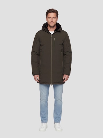 Manteau mi-saison Schott NYC en vert : devant