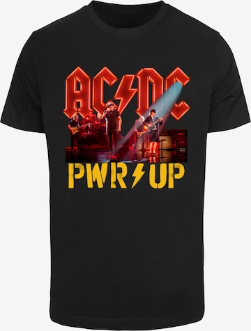 Merchcode Shirt 'ACDC - PWRUP Stage Lights' in Zwart: voorkant