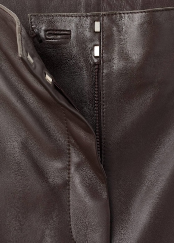 MANGO Wide leg Pants 'Brera' in Brown
