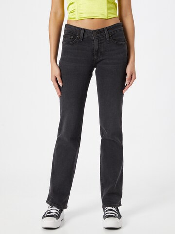 LEVI'S ® Bootcut Jeans 'Superlow Boot' in Zwart: voorkant