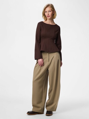 Chemisier 'PCGunhild' PIECES en marron