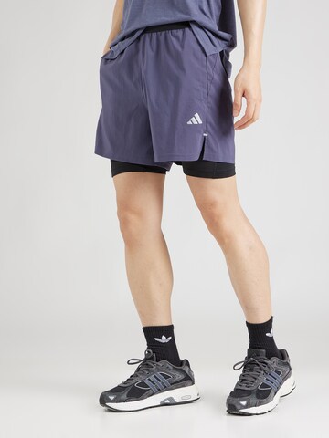 ADIDAS PERFORMANCE Regular Workout Pants in Blue: front