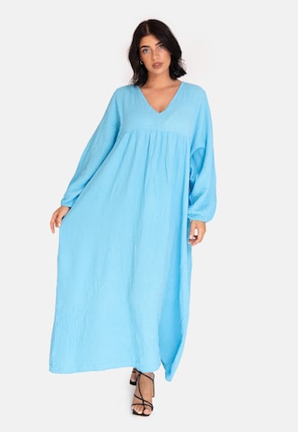 Robe Elara en bleu : devant