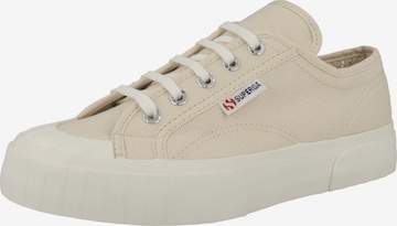 Baskets basses SUPERGA en beige : devant