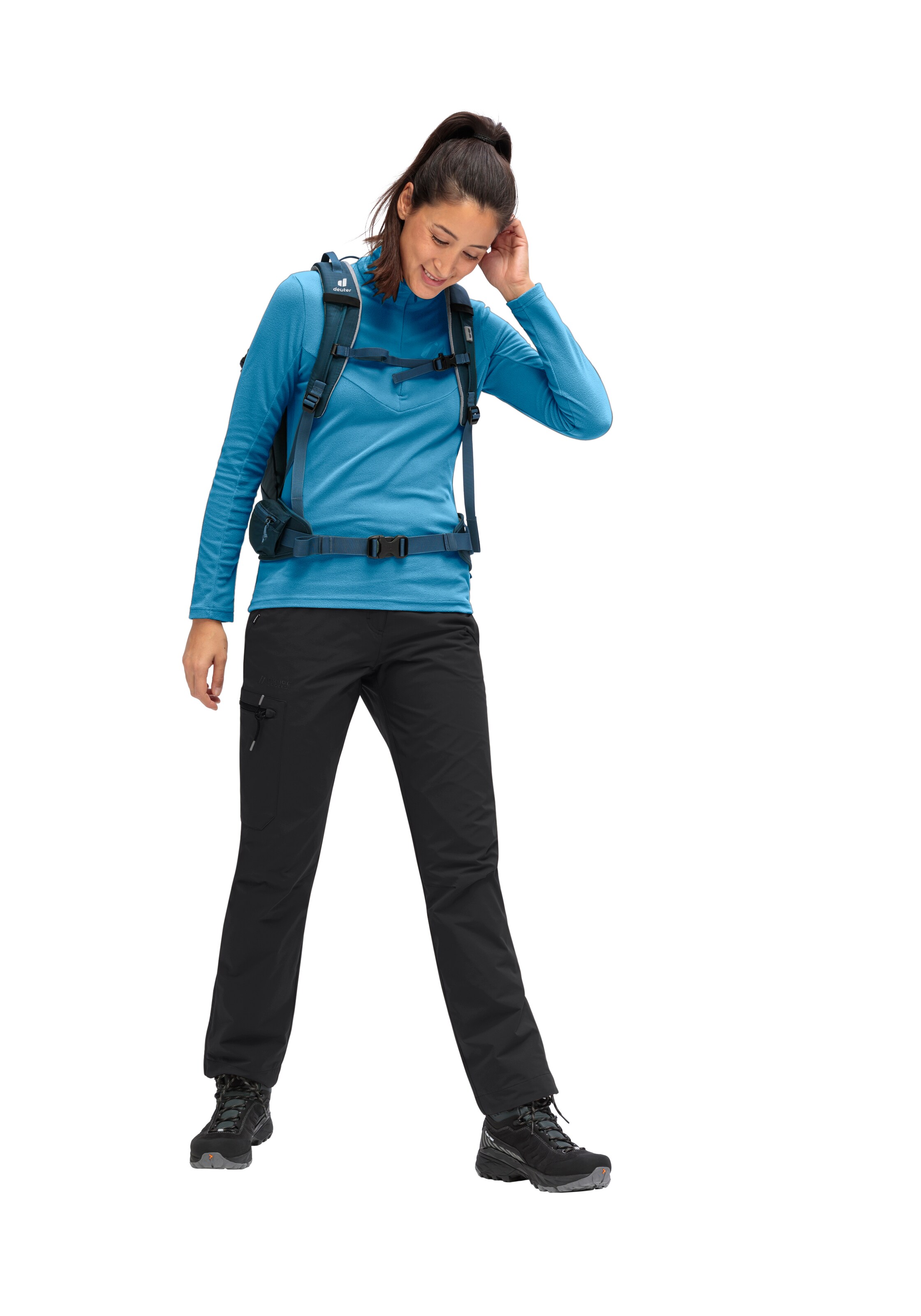 Maier Sports Athletic Fleece Jacket in Blue