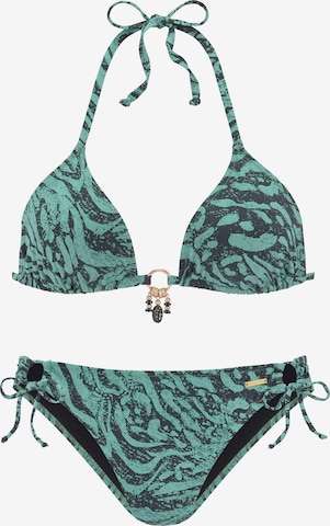 Bruno Banani LM Triangel Bikini in Grün: predná strana