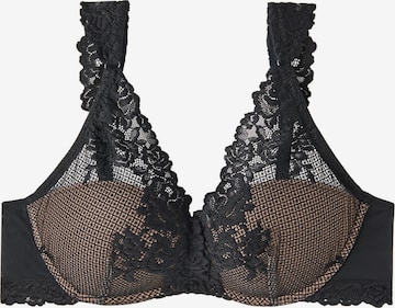 INTIMISSIMI Triangle Bra 'Pretty Flowers' in Black: front