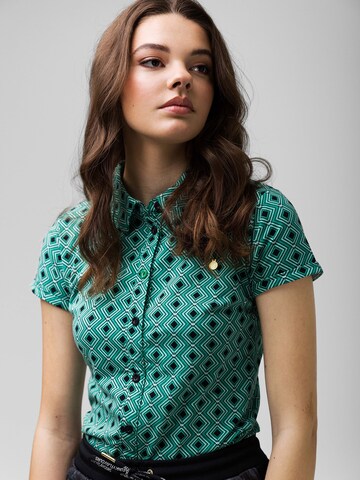 4funkyflavours Blouse 'Testin Me' in Groen: voorkant