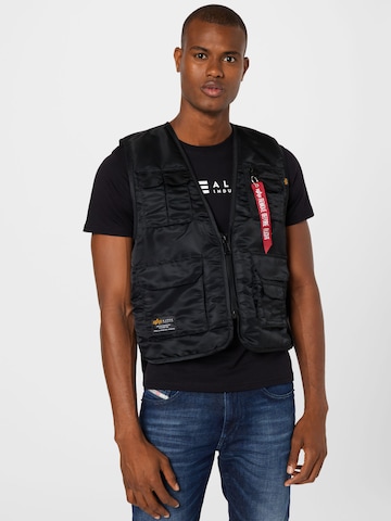 ALPHA INDUSTRIES Vest in Black: front