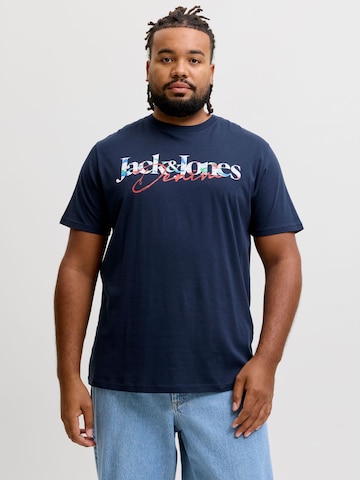 Jack & Jones Plus Tričko 'JJTom' – modrá: přední strana