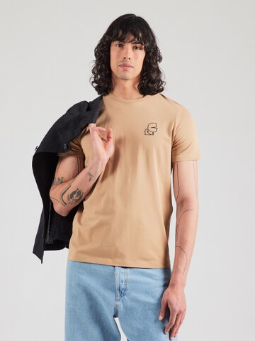 Karl Lagerfeld T-Shirt in Beige: Vorderseite
