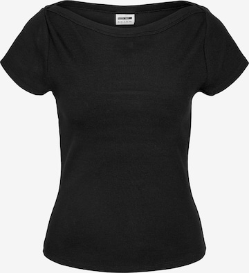 Noisy may Shirt 'NMMAYA' in Zwart: voorkant