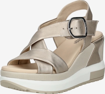 Sandales Nero Giardini en beige : devant