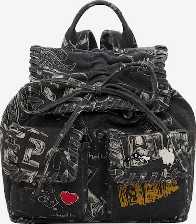 Kuprinė iš Desigual, spalva – geltona / juoda / balta, Prekių apžvalga