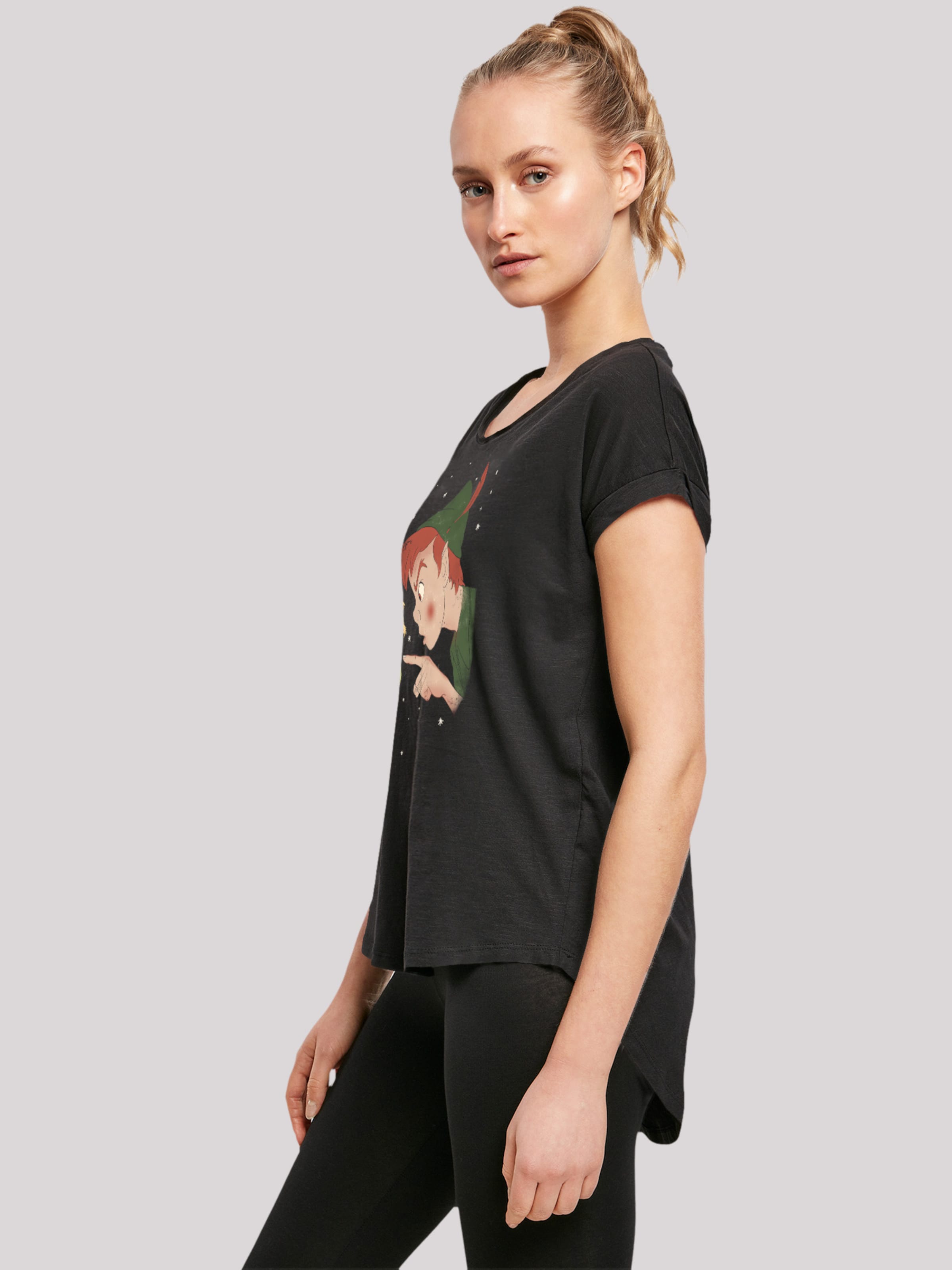 F4NT4STIC Shirt 'Disney Peter Pan' in Black | ABOUT YOU