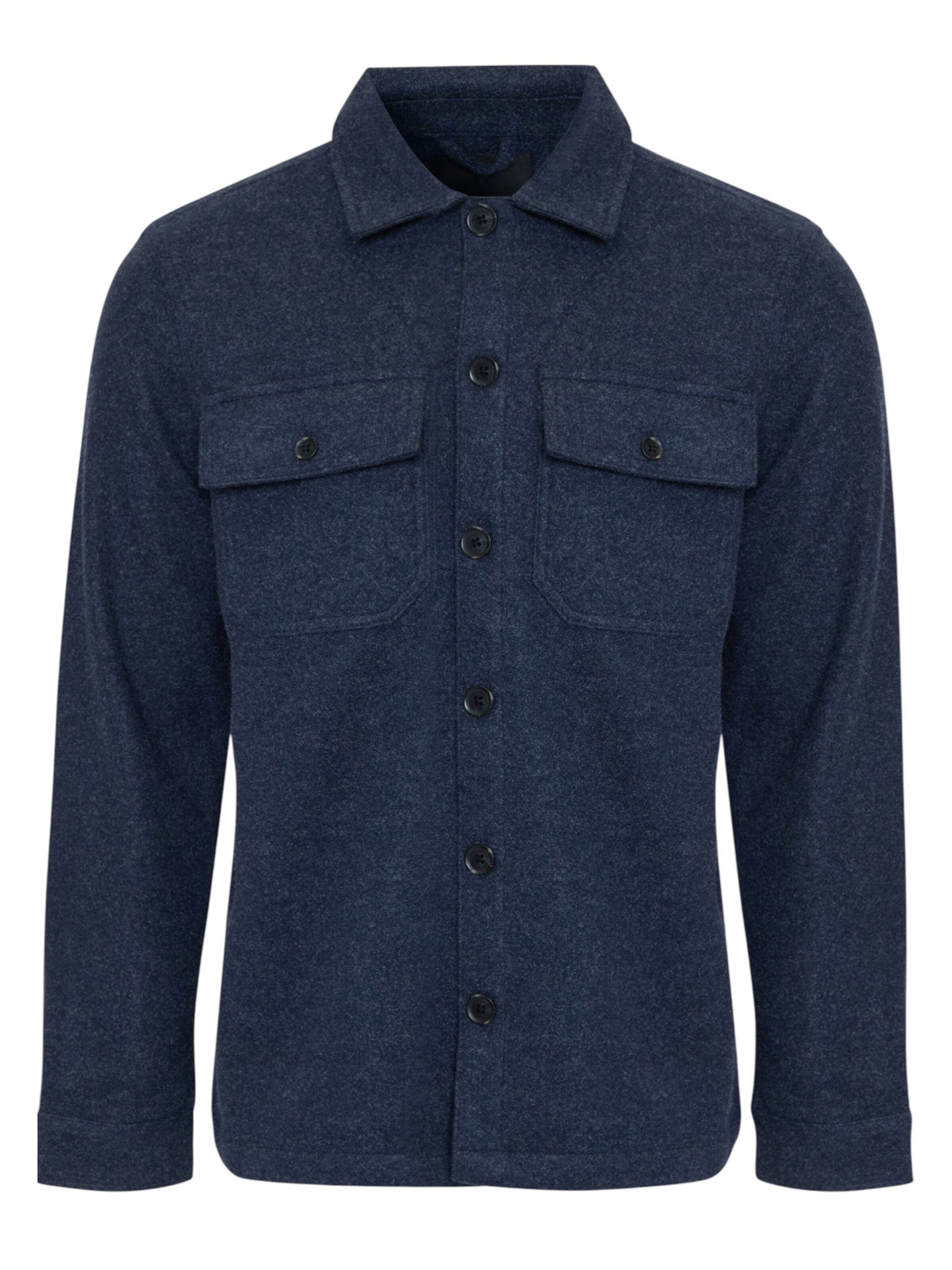 Threadbare Hemdjacke 'Texas' in Blau: Vorderseite