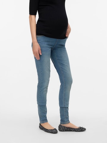 MAMALICIOUS Slim fit Jeans 'MLLUTON' in Blue: front