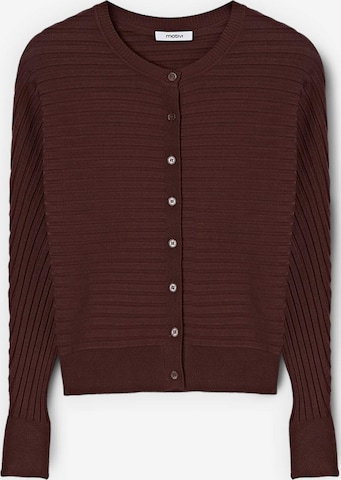 MOTIVI Gebreid vest in Bruin: voorkant
