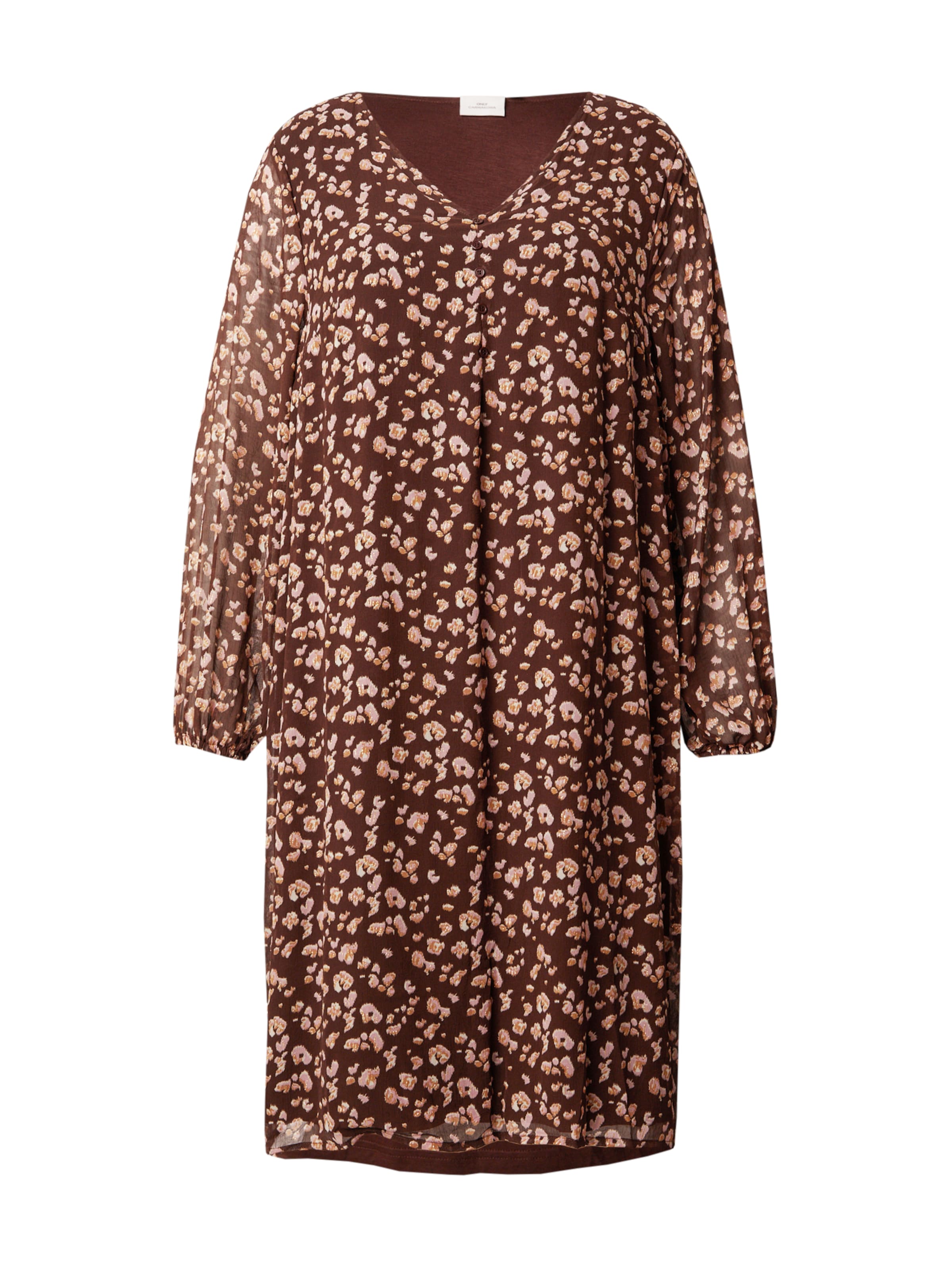 ONLY Carmakoma Vestido 'CARMIRONNA' em castanho claro / castanho escuro / cor-de-rosa, Vista do artigo