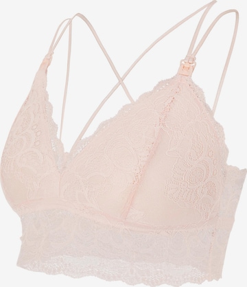 MAMALICIOUS Bralette Nursing Bra 'NEW SERA' in Pink: front