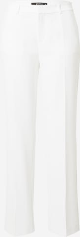 Gina Tricot Regular Pleated Pants in White: front