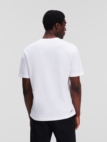 T-Shirt ' Monogram Flock ' Karl Lagerfeld en blanc