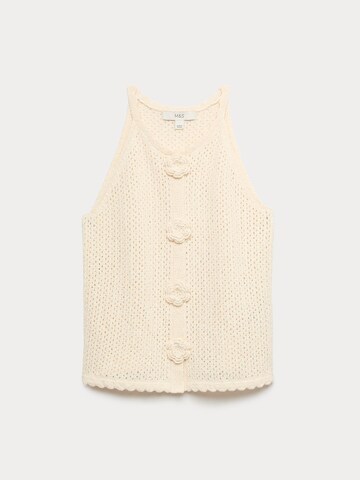 Cardigan Marks & Spencer en blanc : devant